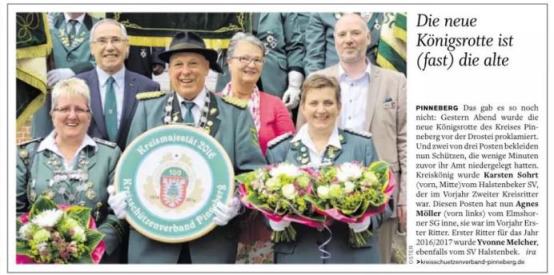 Kreisschützenverband Pinneberg - Elmshorner Nachrichten 02.07.16